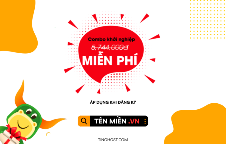 TinoHost miễn phí COMBO KHỞI NGHIỆP trị giá 6 triệu đồng!