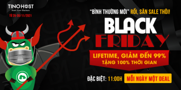Black Friday 2021 tại TinoHost: Lifetime, giảm đến 99%, tặng 100% thời gian